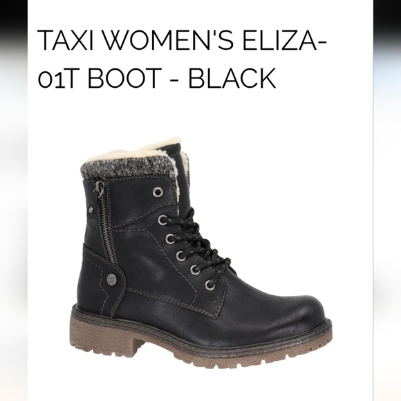 TAXI WOMEN'S ELIZA BOOT - BLACK Size 41 - Picture 1 of 17